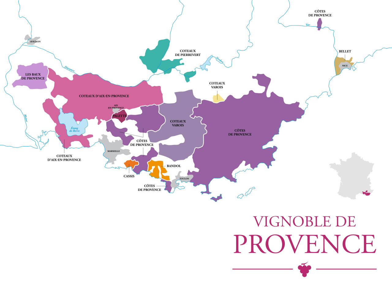 Carte des Vins de Provence